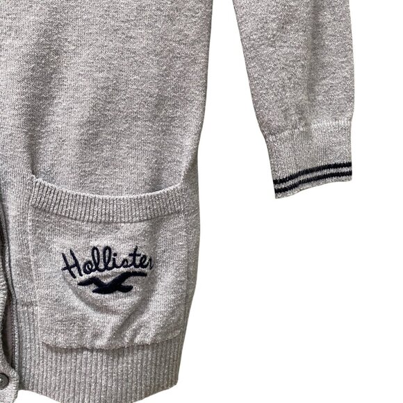 Hollister Y2K Women Varsity Button Up Cardigan Sz M Preppy Nautical Academia - Picture 4 of 12